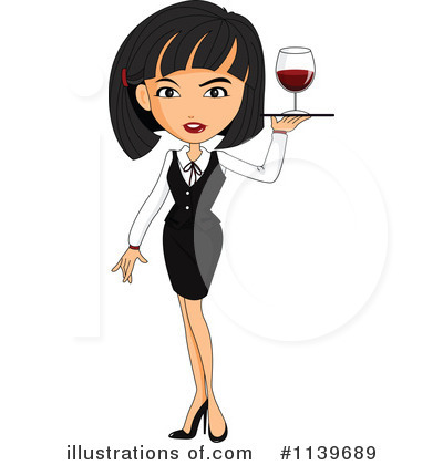 Illustration by graphics rf. Waitress clipart