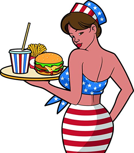 Waitress clipart american diner. Amazon com all restaurant