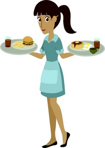 waitress clipart waiteress