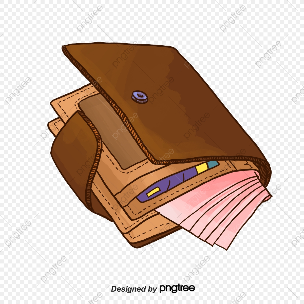 Money png and . Wallet clipart cartoon