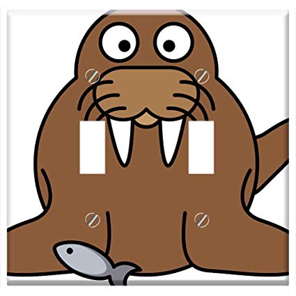 Walrus clipart animal arctic. Switch plate double toggle