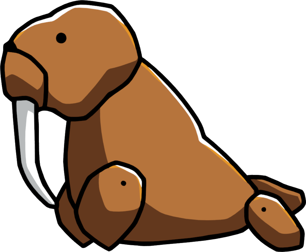 Walrus clipart brown. Image png scribblenauts wiki
