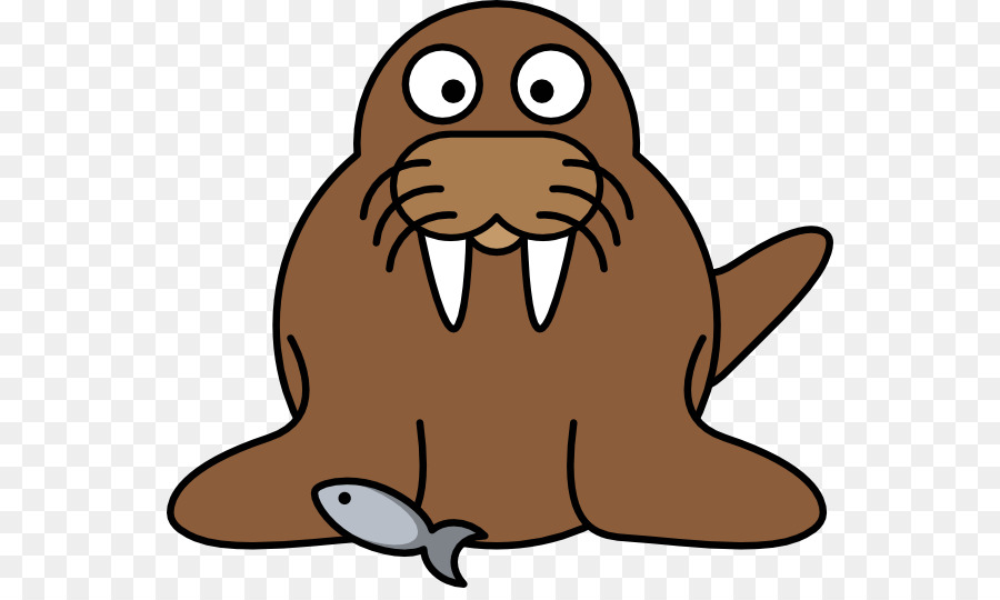 Walrus clipart brown. Clip art 