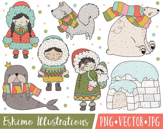 Walrus clipart christmas. Arctic people images cute
