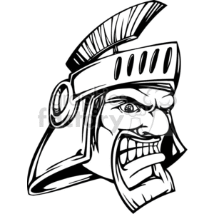 Warrior clipart mascot. Cartoon trojan royalty free