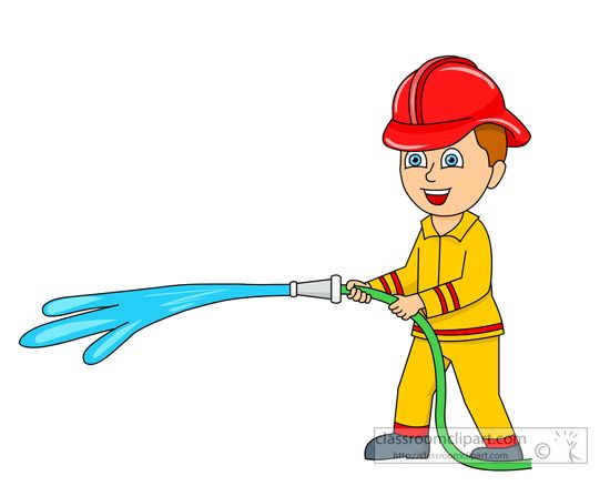 Water clipart fireman. Emergency with coming out