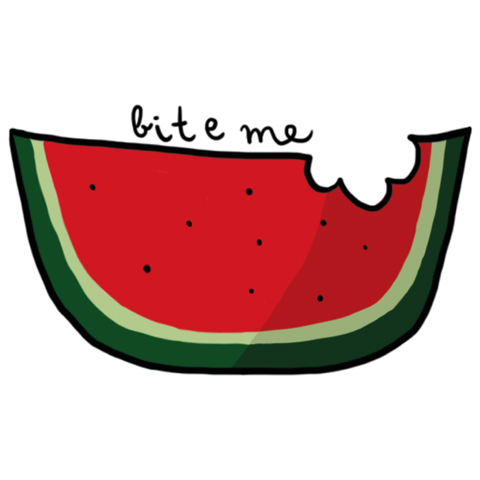 watermelon clipart bite