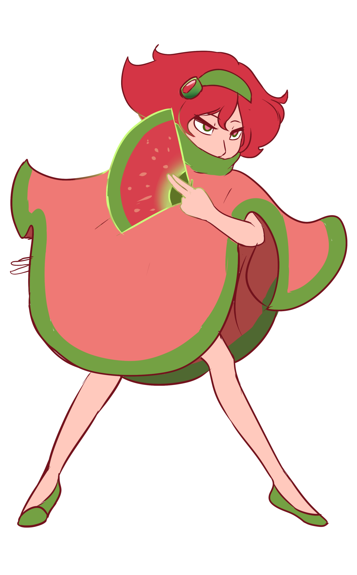 Watermelon clipart character. Sibyl the kyman devil
