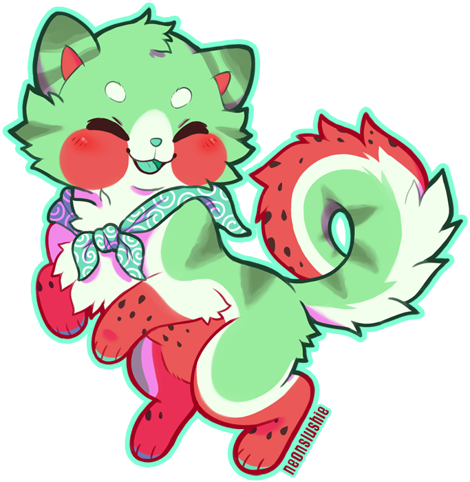 Watermelon clipart character. Lil soosh at by