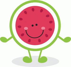 Watermelon clipart character. Cute th of july