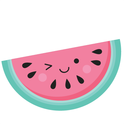 Watermelon clipart cut. Cute svg scrapbook file