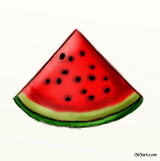 How to draw a. Watermelon clipart easy