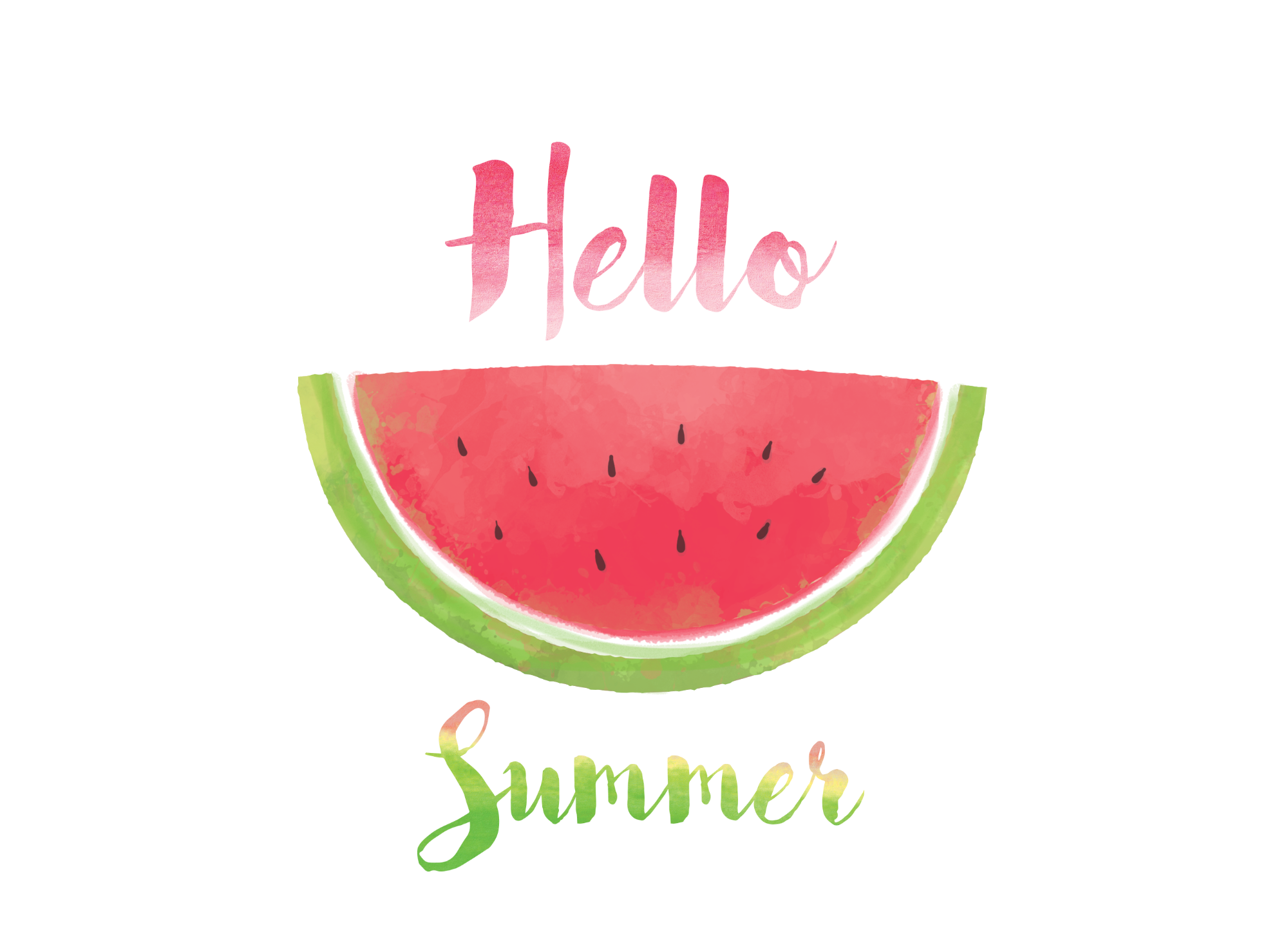 Download Watermelon clipart hello summer, Watermelon hello summer ...