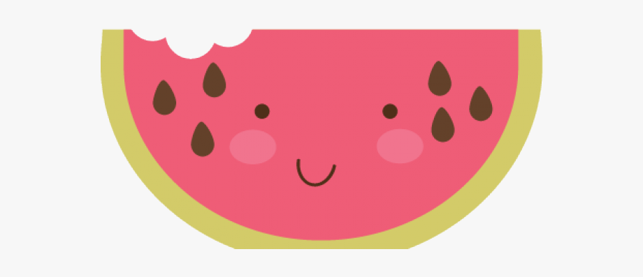 B w cute no. Watermelon clipart smiley face