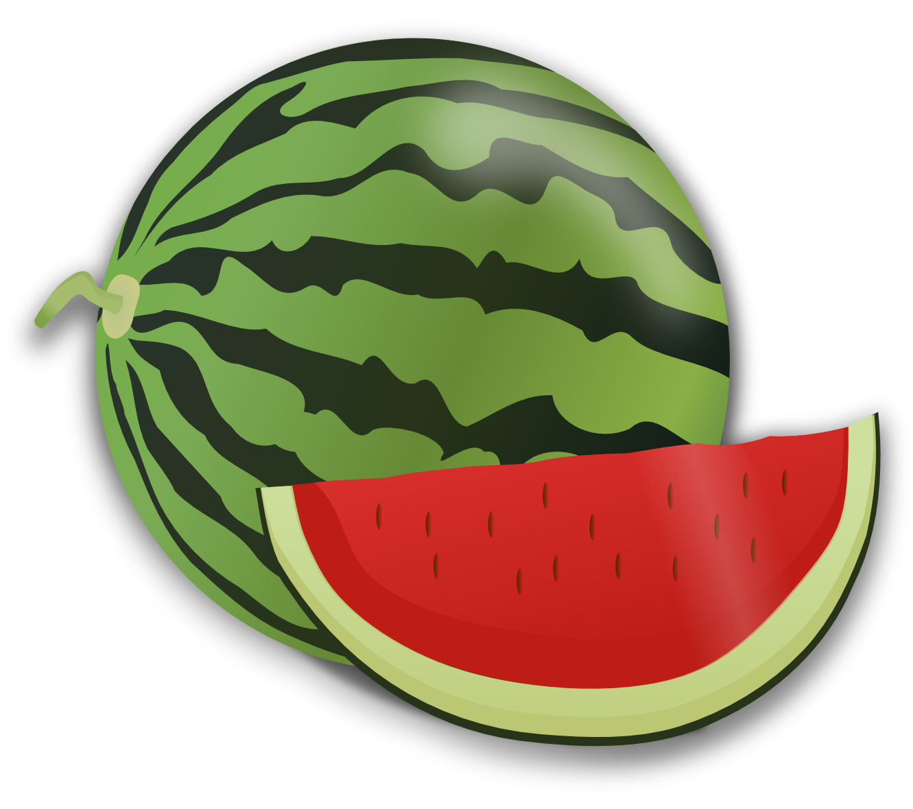 Watermelon clipart tembikai. Slice cliparts cliparting com