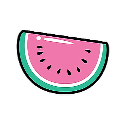 Watermelon clipart transparent tumblr. Cute kawaii pink png