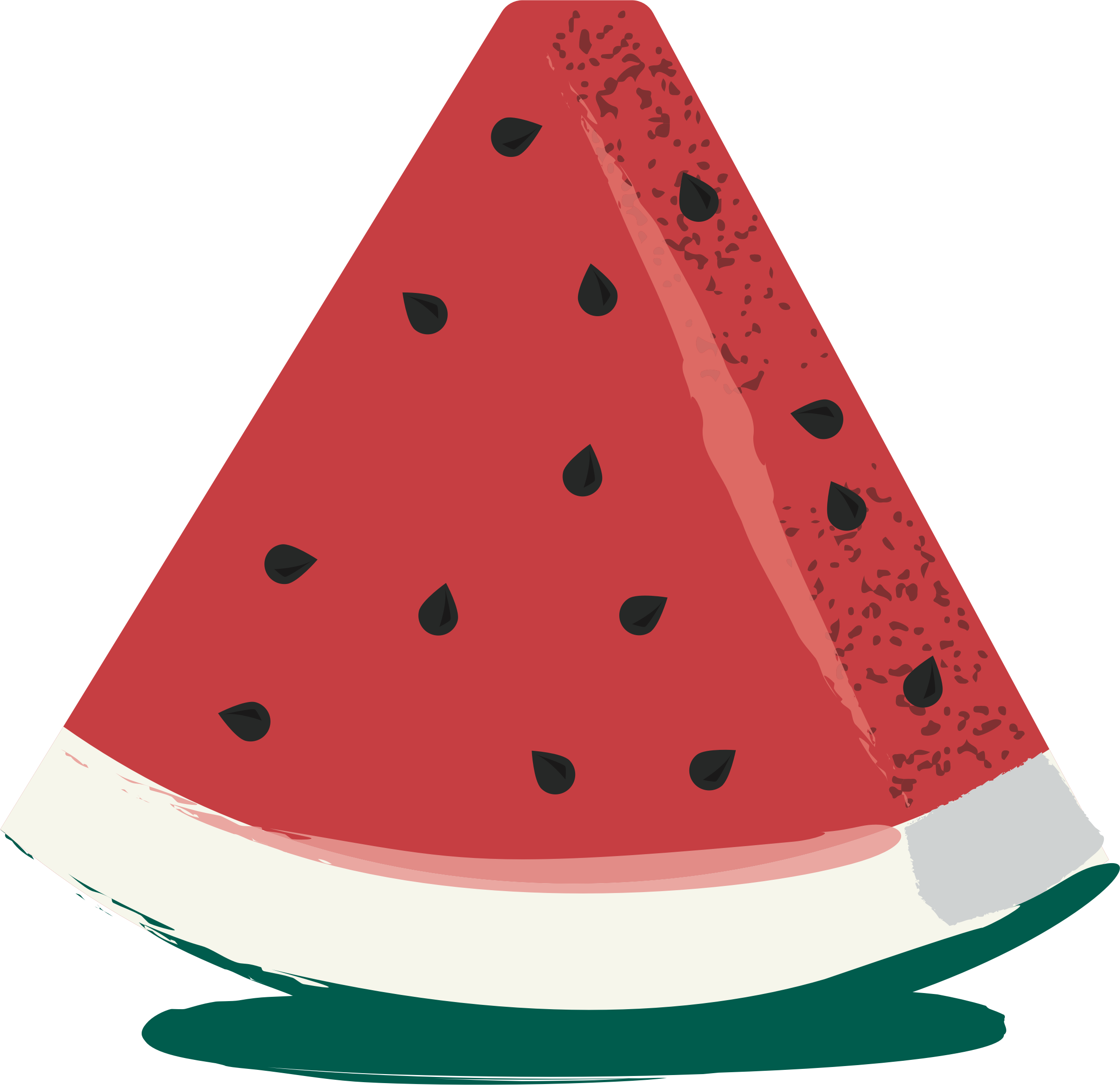 Slice clip art images. Watermelon clipart triangular object