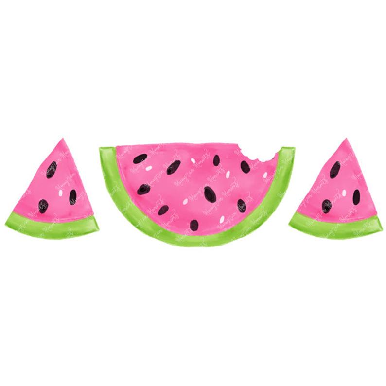 Watermelon clipart watercolor. Summer png for digital