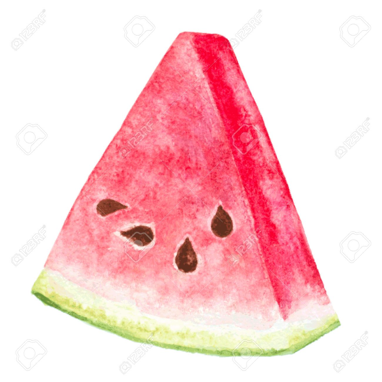 Stock vector printable images. Watermelon clipart watercolor
