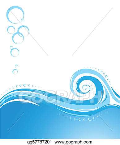 Waves clipart aqua. Vector background illustration 