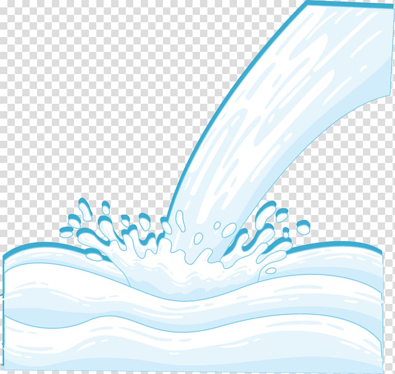 Pouring fresh transparent background. Waves clipart milk
