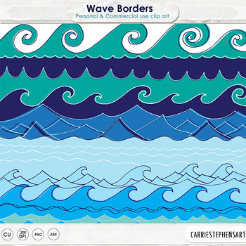 Waves clipart summer wave. Border clip art water