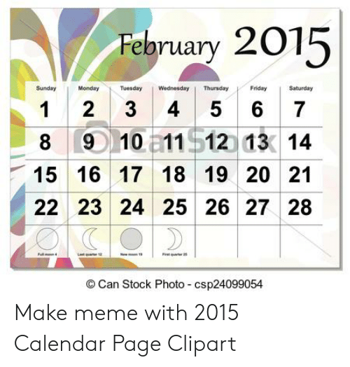 Wednesday clipart saturday calendar. February sunday monday tuesday
