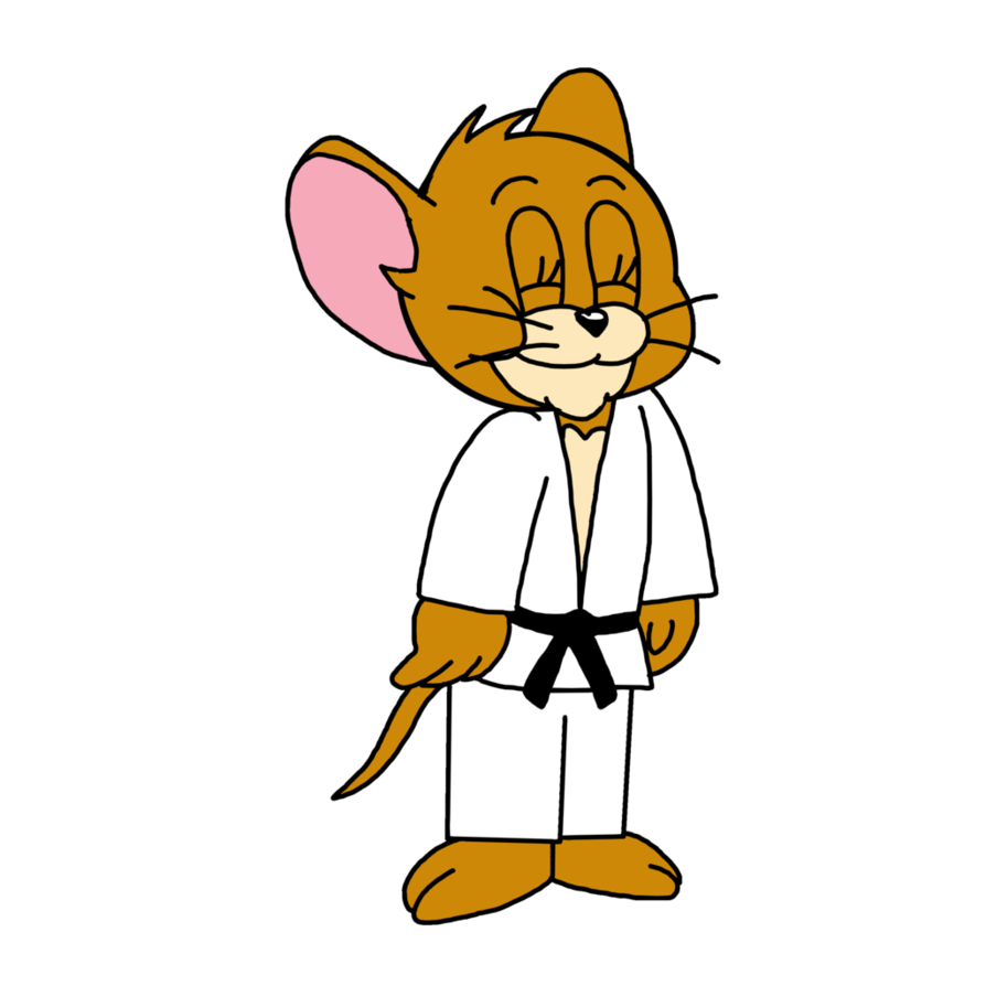 Wednesday clipart wacky outfit. Jerry with his judo