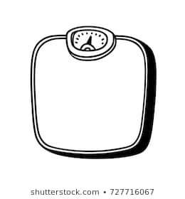 Scale portal . Weight clipart black and white