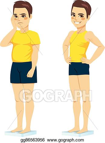 Vector art man scale. Weight clipart fit person