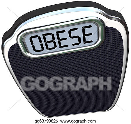 Stock illustration obese word. Weight clipart healty