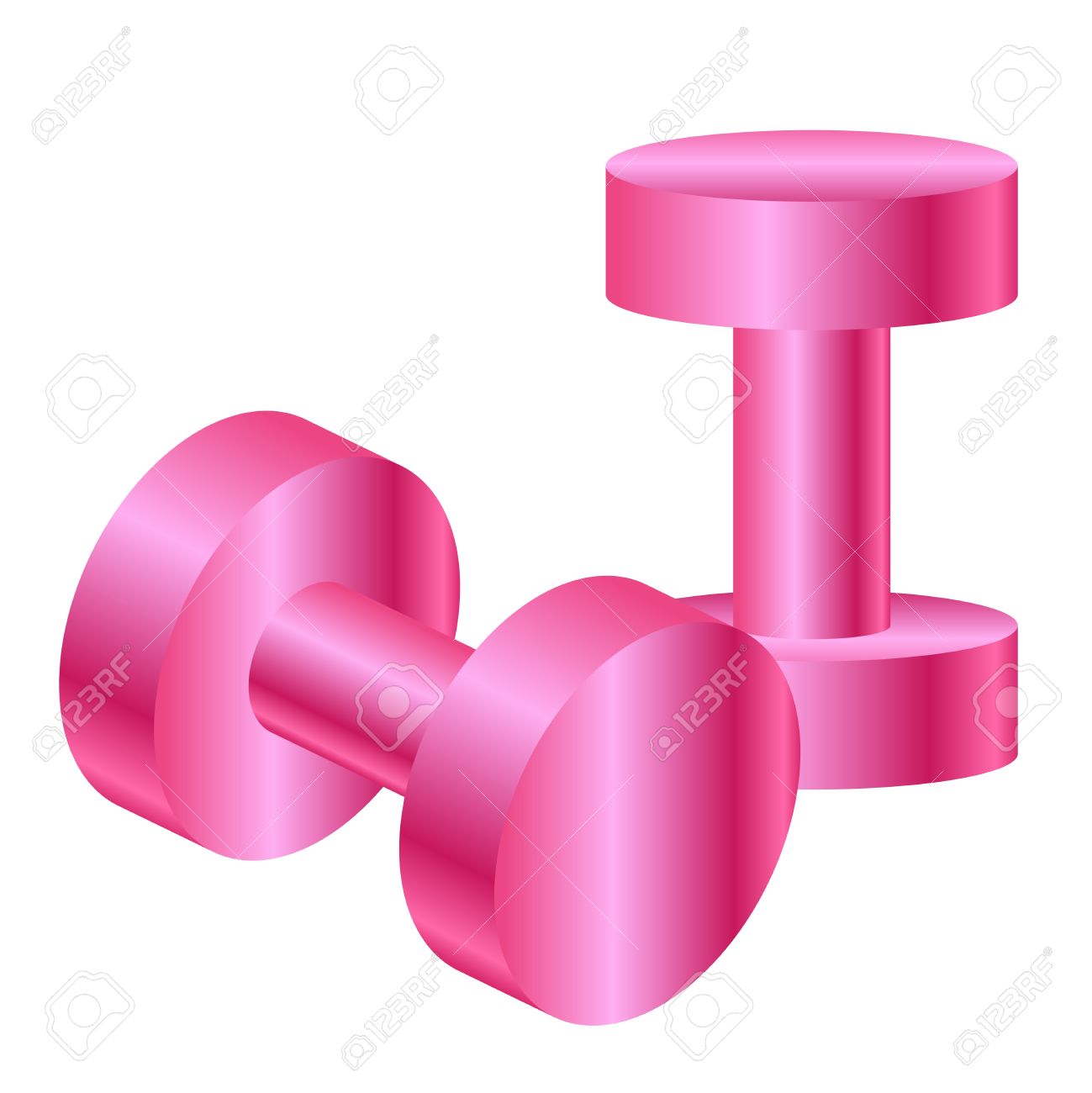 . Weight clipart pink dumbbell