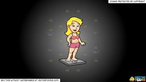Weight clipart right. A woman checking her