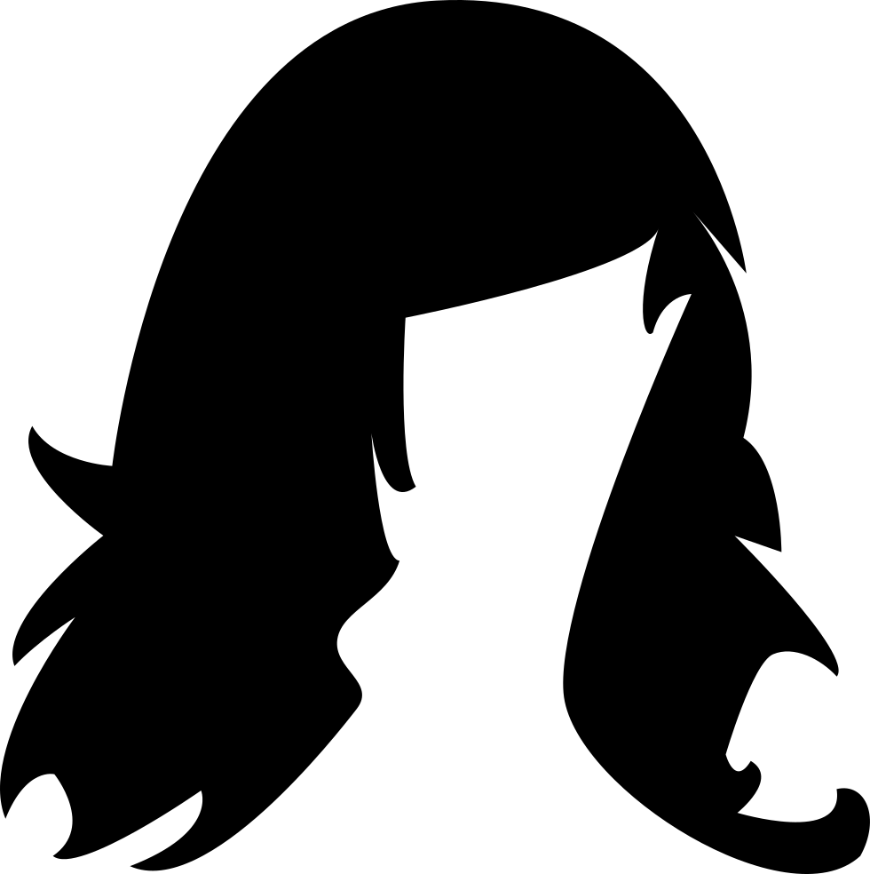 Female svg png icon. Wet clipart wig