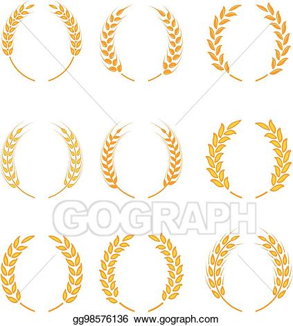 wheat clipart laurel