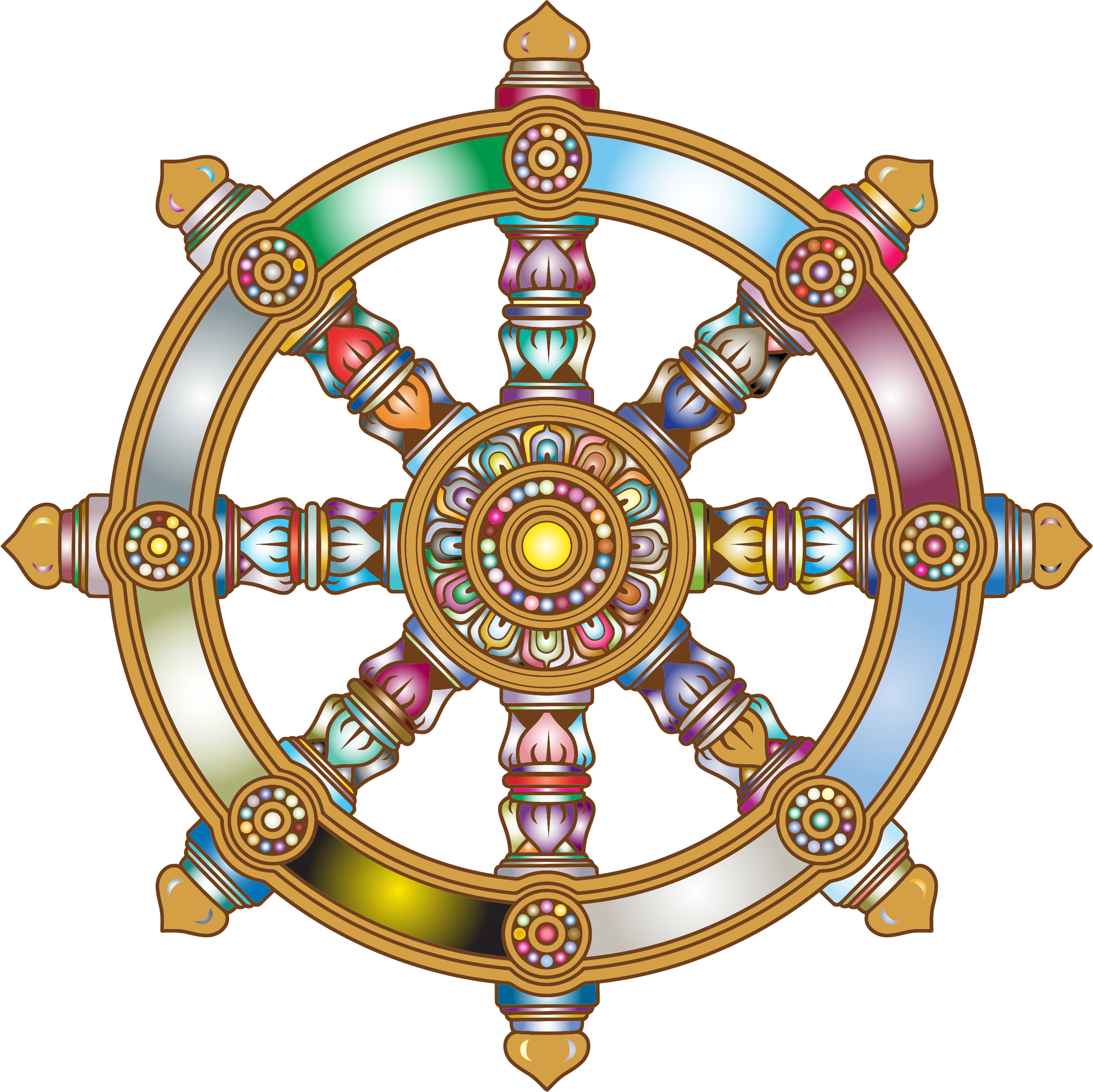 Prismatic ornate dharma big. Wheel clipart 3 wheel