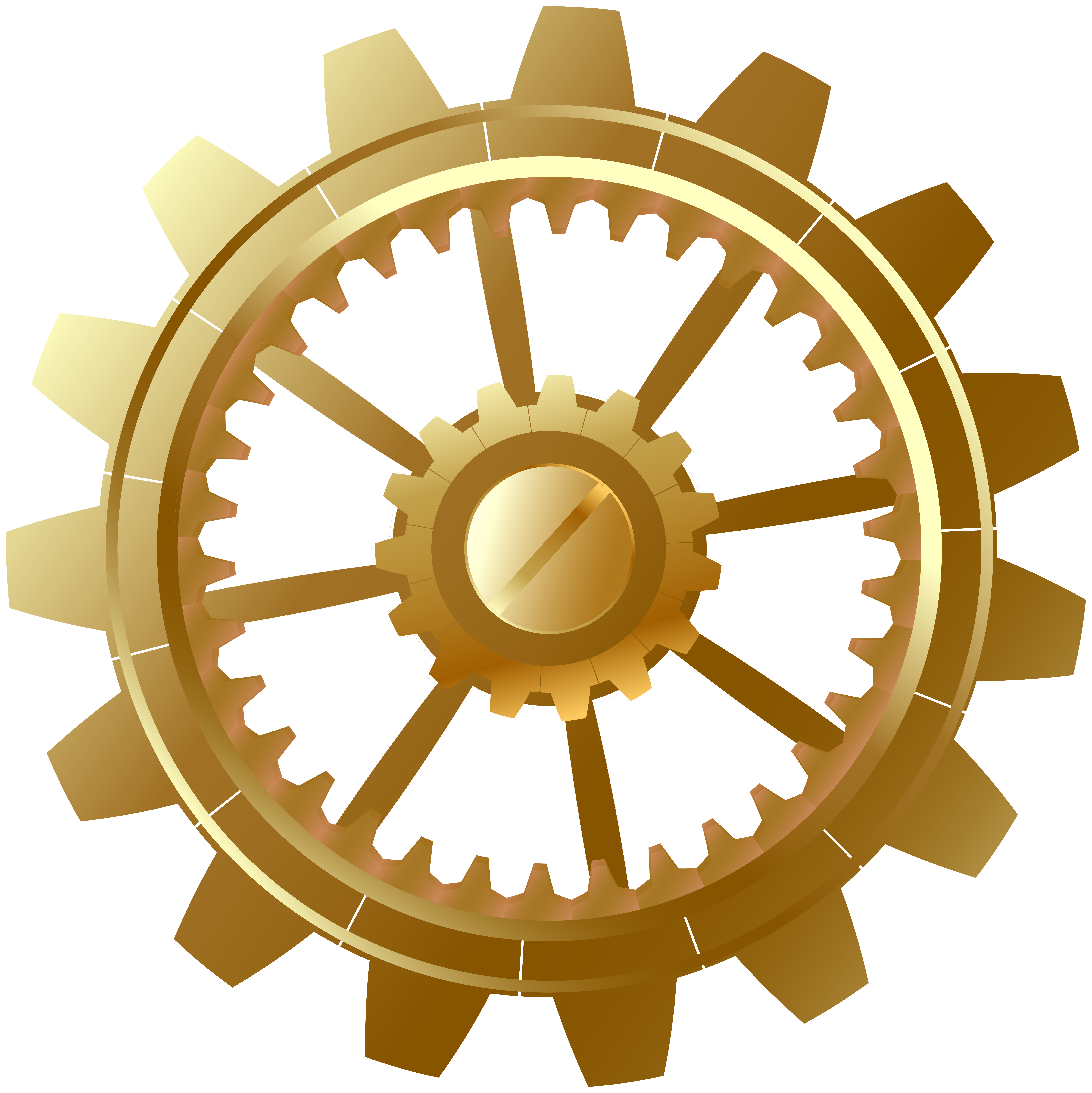 Gear clipart many gear. Gold clip art png