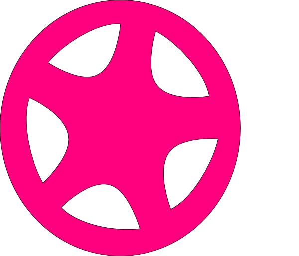 wheel clipart pink