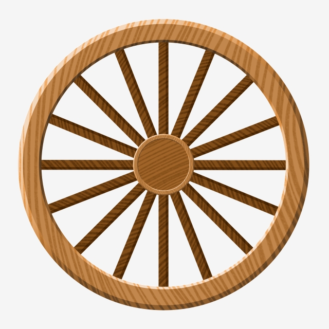 Wheel clipart wooden wheel. Wood car raft illustration