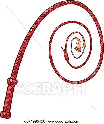 Vector art braided leather. Whip clipart