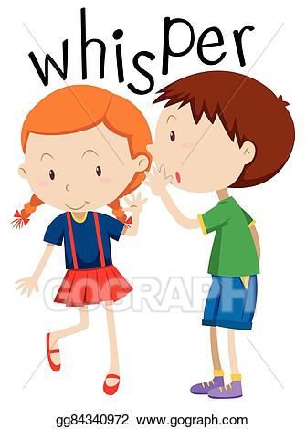 Whisper clipart quiet child. Clip art vector boy