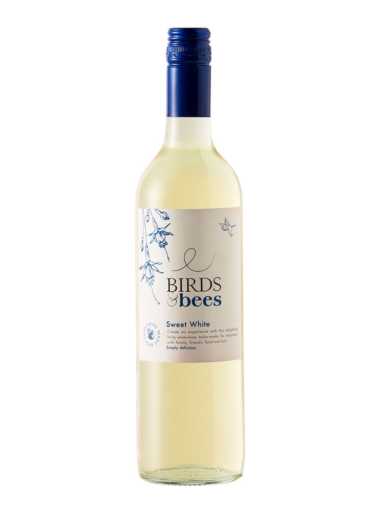 White wine bottle png. Trivento birds bees connection