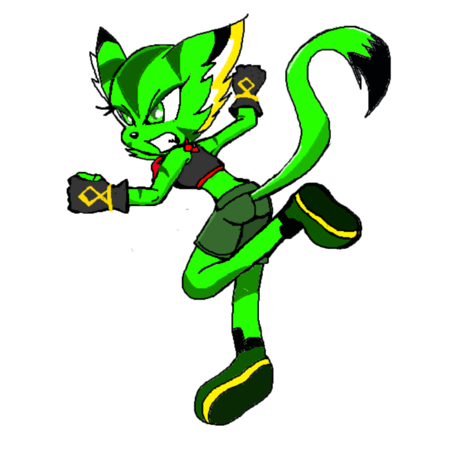 Wildcat clipart green. Carol the by aaronkasarion