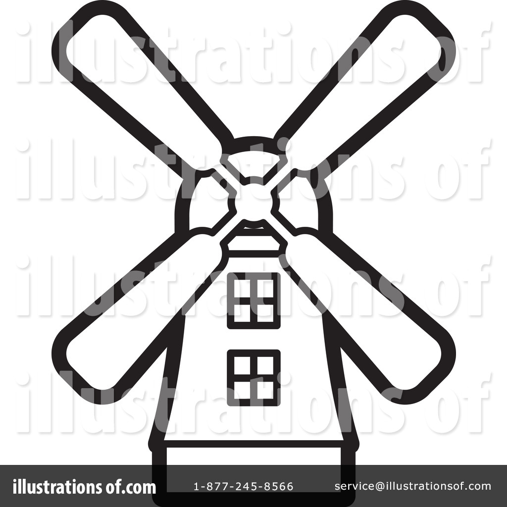 Windmill clipart. Illustration by lal perera