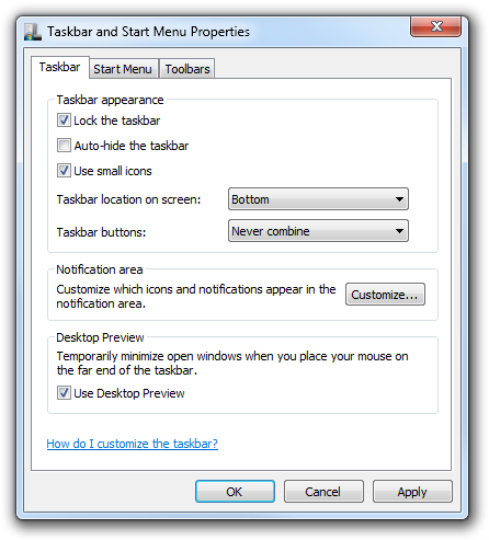 Windows 7 taskbar png. Application vs document focus
