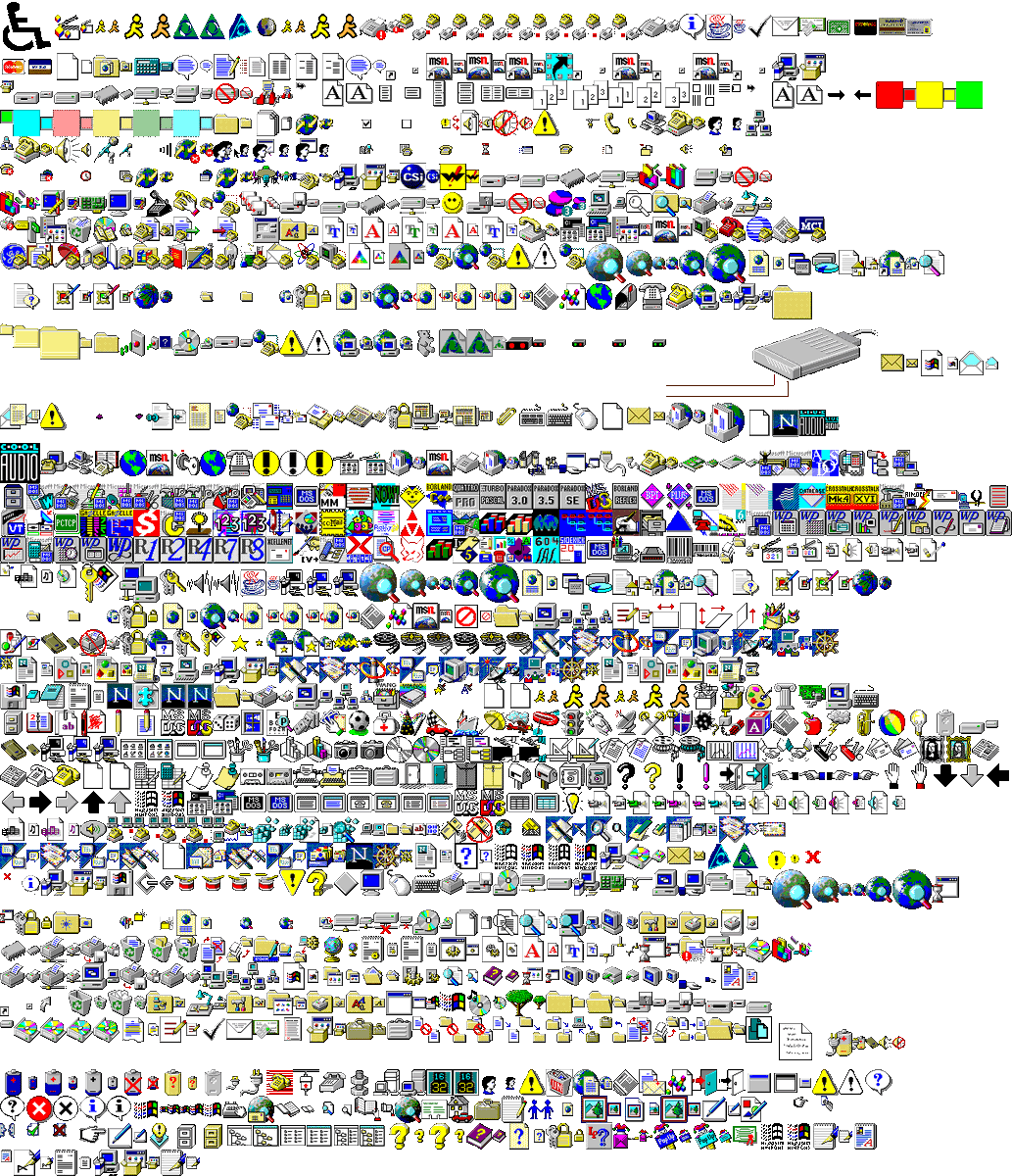 Windows 95 icons png.  on twitter idea