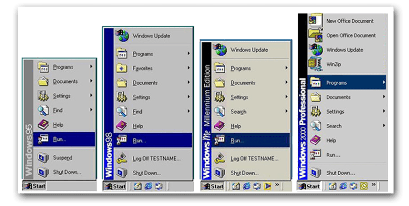 The history of start. Windows 95 taskbar png