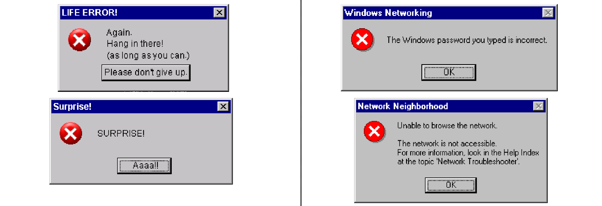 Windows error png. Vintage guis in everything