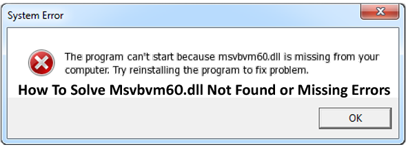 Windows error png. How to fix msvbvm