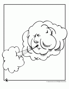 Weather pages and a. Windy clipart coloring page